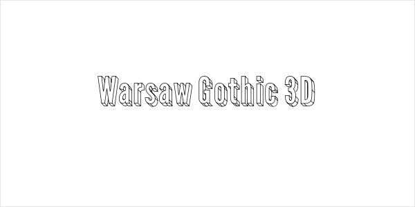 Warsaw Gothic 3D Logo