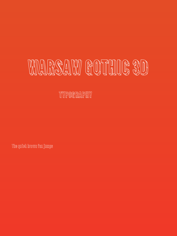 Warsaw Gothic 3D Poster