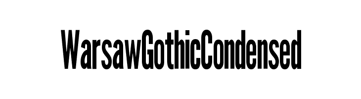 Warsaw Gothic Condensed  Frei Schriftart Herunterladen