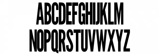 Warsaw Gothic Condensed フォント 大文字