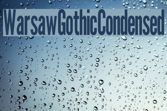 Warsaw Gothic Condensed Font examples