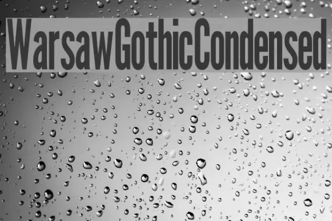 Warsaw Gothic Condensed Font examples