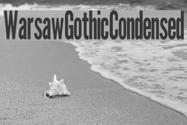 Warsaw Gothic Condensed Font examples