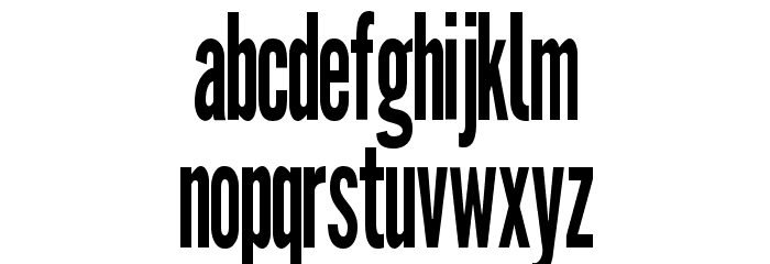 Warsaw Gothic Condensed Font LOWERCASE