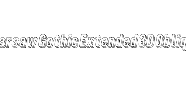 Warsaw Gothic Extended 3D Oblique Logo