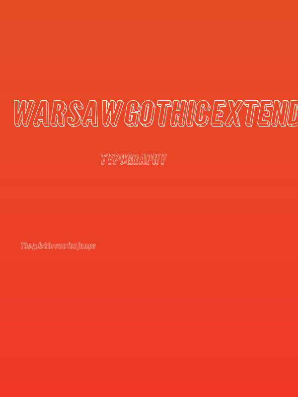 Warsaw Gothic Extended 3D Oblique Poster