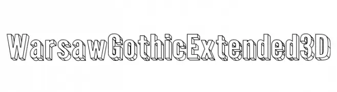 Warsaw Gothic Extended 3D  font caratteri gratis