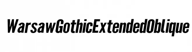Warsaw Gothic Extended Oblique  baixar fontes gratis