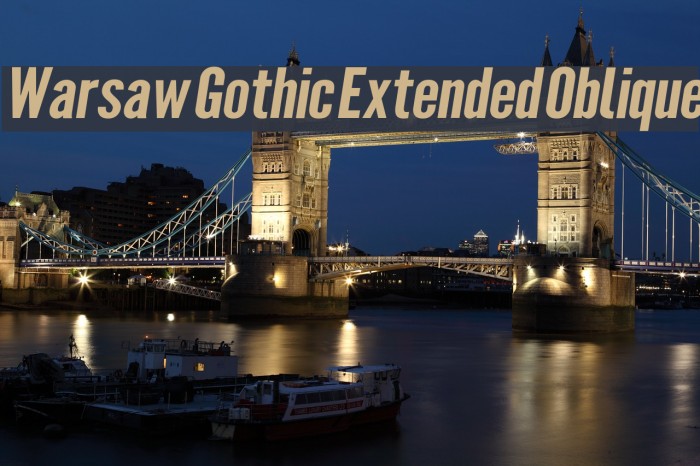 Warsaw Gothic Extended Oblique Font examples