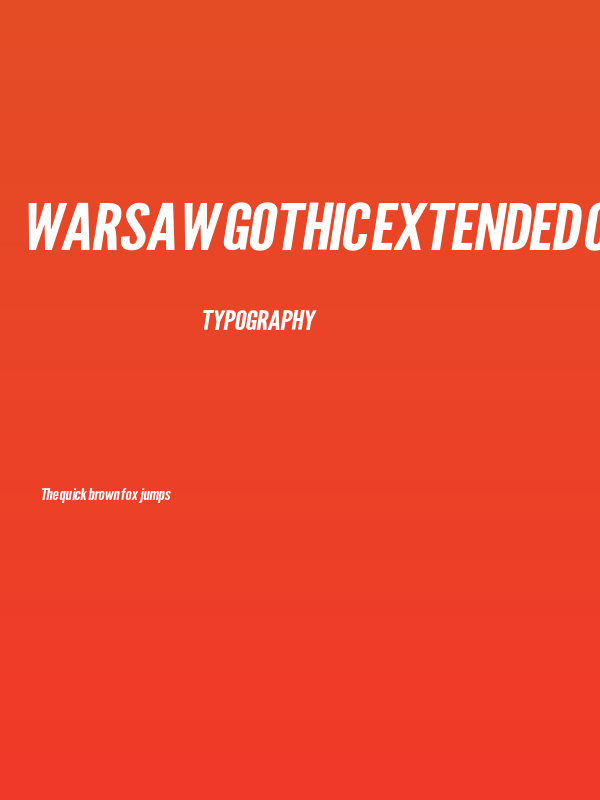 Warsaw Gothic Extended Oblique Poster