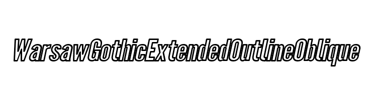 Warsaw Gothic Extended Outline Oblique  Fuentes Gratis Descargar