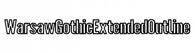 Warsaw Gothic Extended Outline  font caratteri gratis