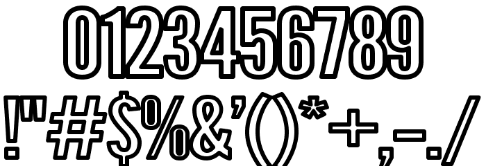 Warsaw Gothic Extended Outline Schriftart Anderer Schreiben