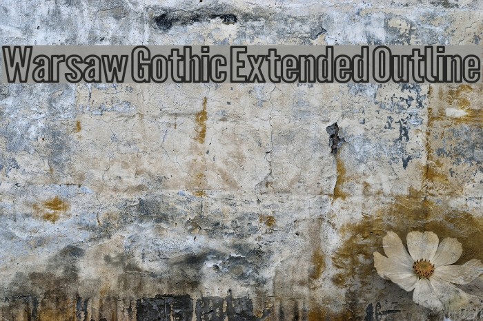 Warsaw Gothic Extended Outline Schriftart examples