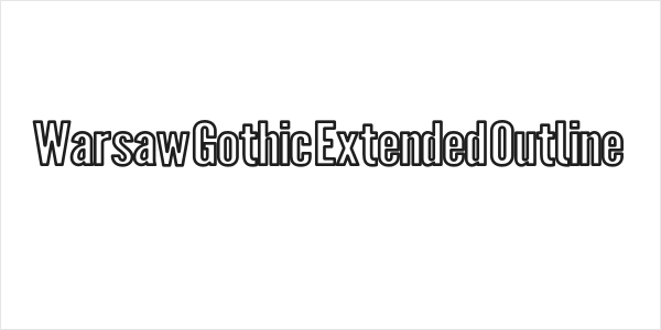 Warsaw Gothic Extended Outline Logo
