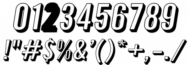 Warsaw Gothic Extended Shadow Oblique फ़ॉन्ट अन्य घर का काम