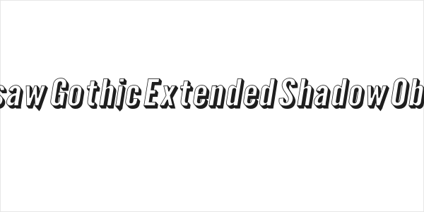 Warsaw Gothic Extended Shadow Oblique Logo