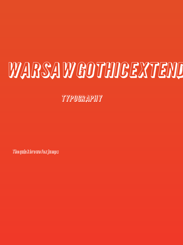 Warsaw Gothic Extended Shadow Oblique Poster
