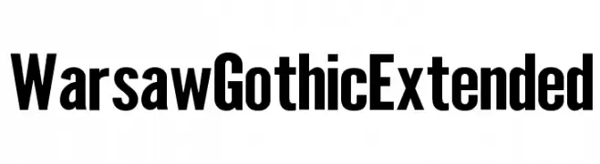 Warsaw Gothic Extended  baixar fontes gratis
