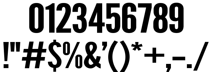 Warsaw Gothic Extended Font OTHER CHARS