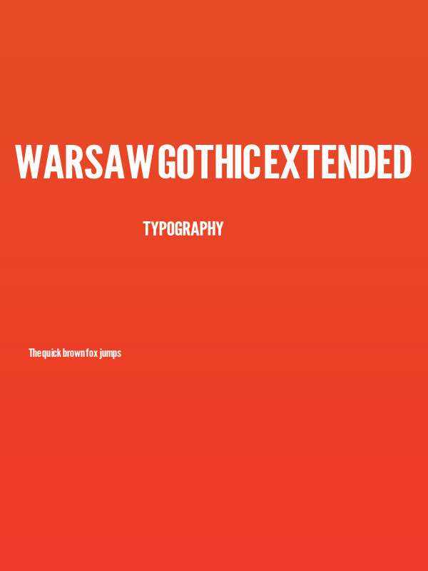 Warsaw Gothic Extended Poster
