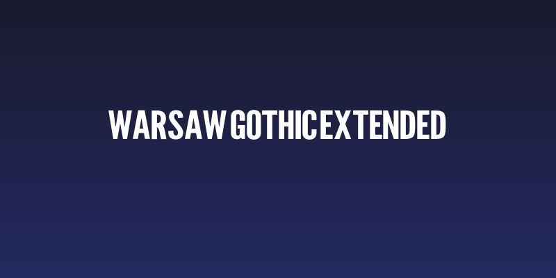 Warsaw Gothic Extended Social Header