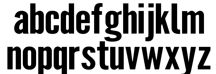 Warsaw Gothic Extended Font LOWERCASE