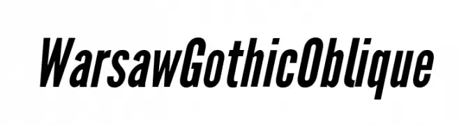 Warsaw Gothic Oblique  font caratteri gratis