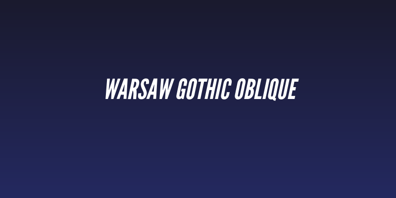 Warsaw Gothic Oblique Social Header