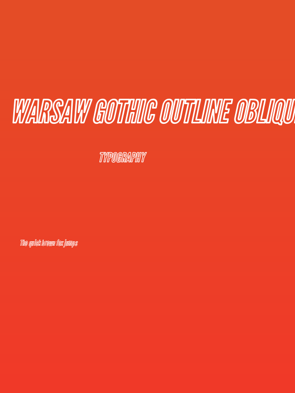 Warsaw Gothic Outline Oblique Poster