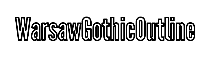 Warsaw Gothic Outline  नि: शुल्क फ़ॉन्ट्स डाउनलोड