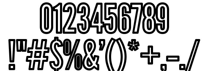 Warsaw Gothic Outline Font OTHER CHARS