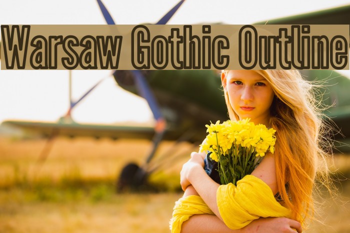 Warsaw Gothic Outline Font examples