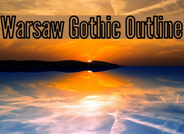 Warsaw Gothic Outline Font examples