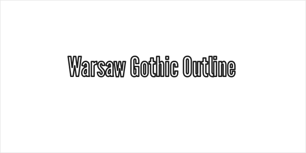 Warsaw Gothic Outline Logo