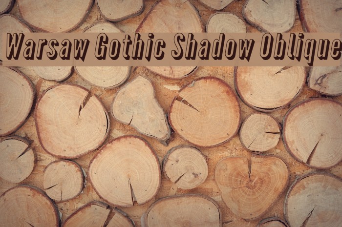 Warsaw Gothic Shadow Oblique Font examples