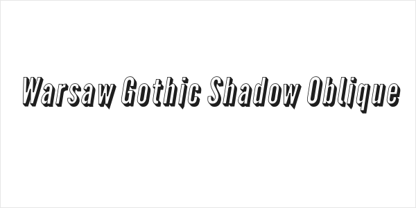 Warsaw Gothic Shadow Oblique Logo
