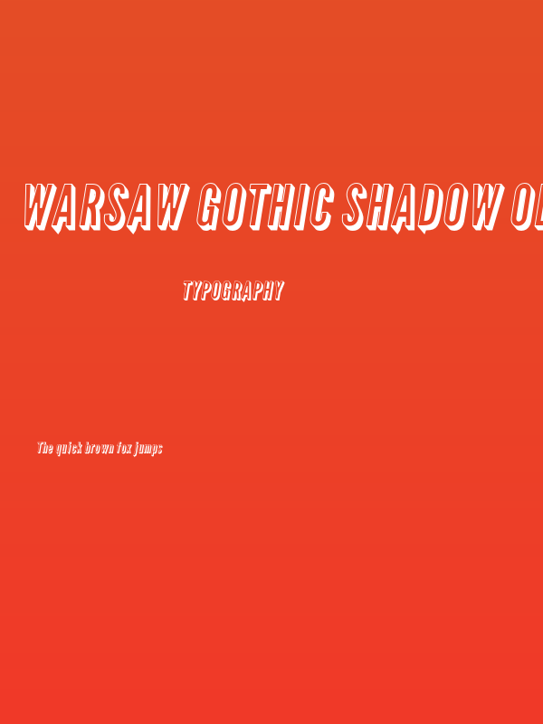 Warsaw Gothic Shadow Oblique Poster