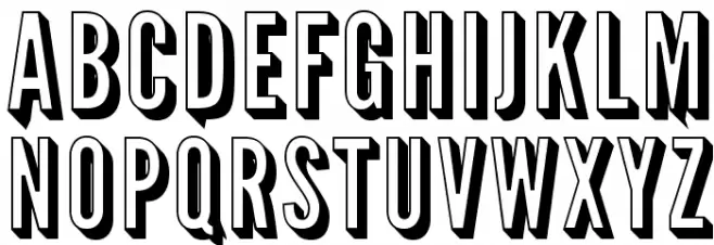 Warsaw Gothic Shadow Schriftart Groß