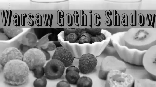 Warsaw Gothic Shadow Font examples