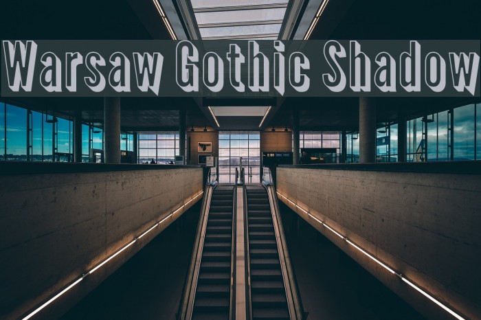 Warsaw Gothic Shadow Font examples