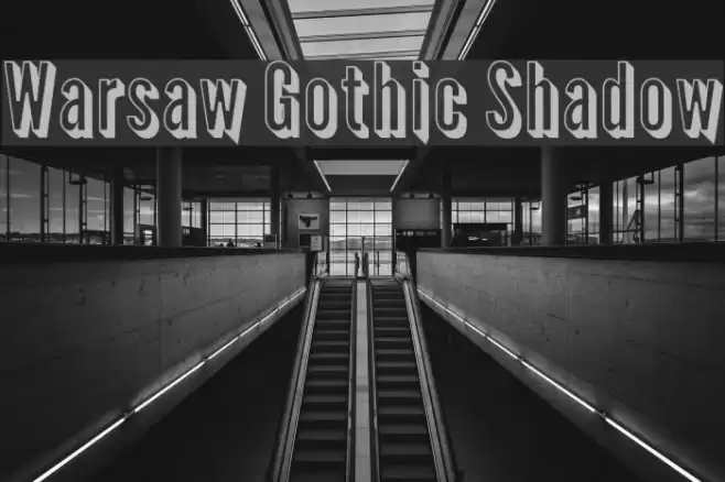 Warsaw Gothic Shadow Font examples
