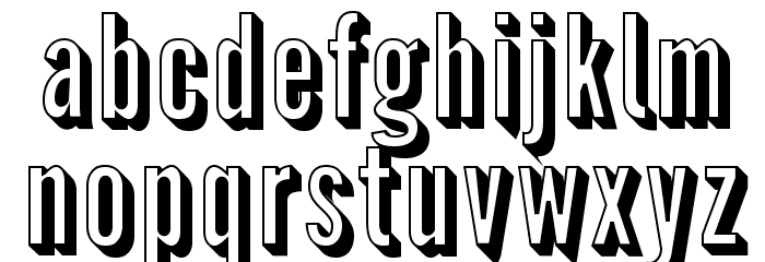 Warsaw Gothic Shadow Font LOWERCASE