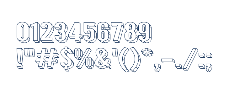 Warsaw Gothic SuperExtended 3D Other Characters