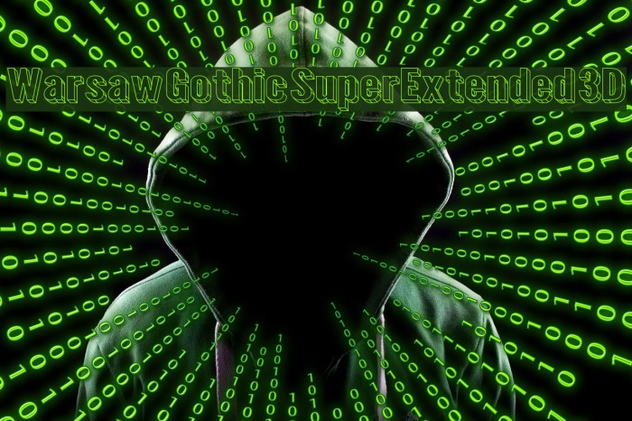 Warsaw Gothic SuperExtended 3D Example 1