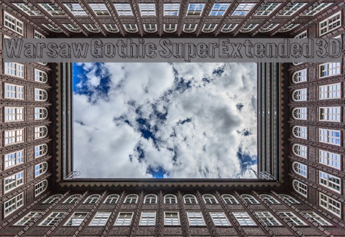 Warsaw Gothic SuperExtended 3D Example 3