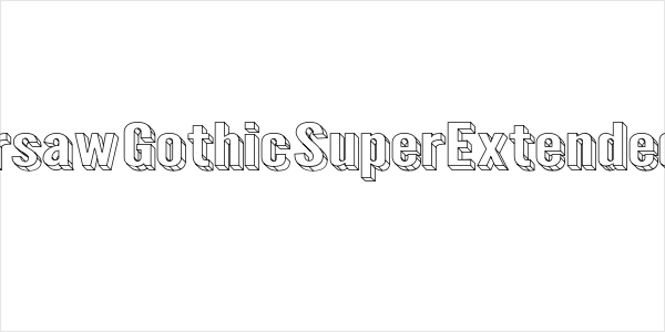 Warsaw Gothic SuperExtended 3D Logo