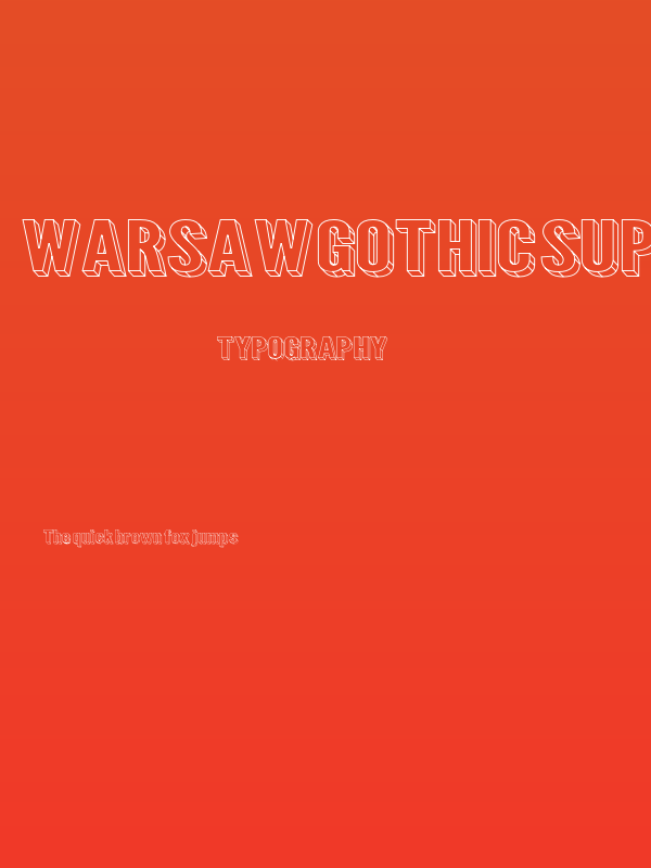 Warsaw Gothic SuperExtended 3D Poster