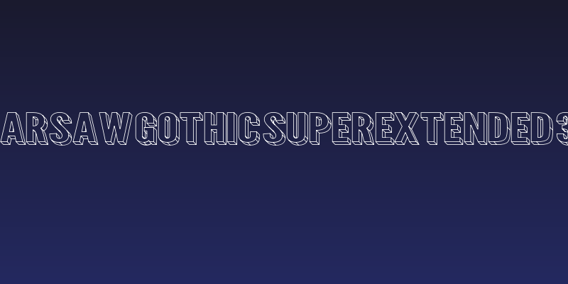 Warsaw Gothic SuperExtended 3D Social Header