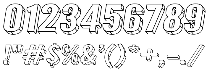 Warsaw Gothic SuperExtended Oblique 3D Schriftart Anderer Schreiben